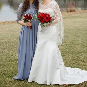 DUSTY BLUE BRIDESMAID/ PROM DRESS
